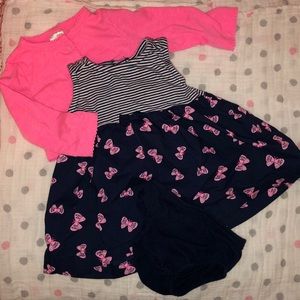 EUC 3 piece butterfly dress